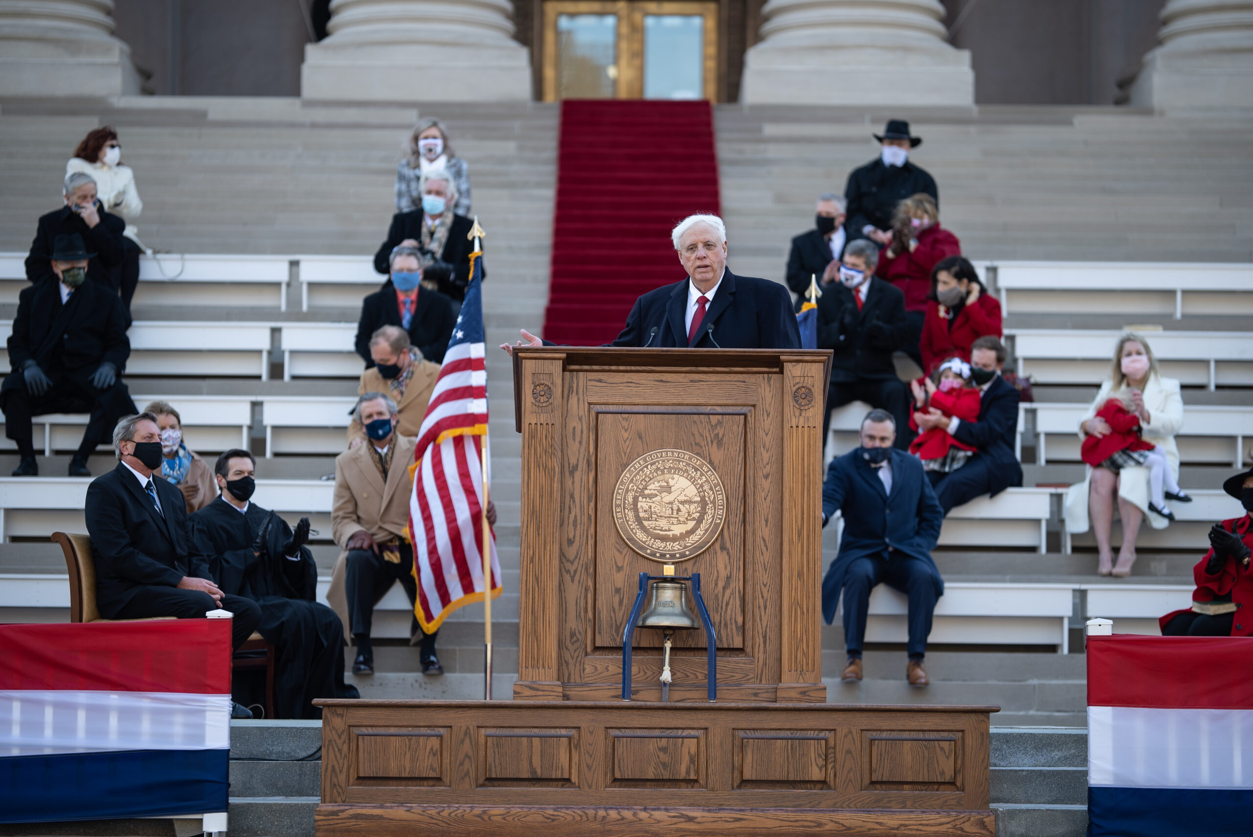 Gov. Justice and other state officials sworn in at outdoor inauguration at the Capitol